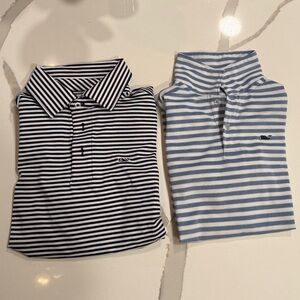 Vineyard Vines Navy/Blue and White Striped Polo Bundle